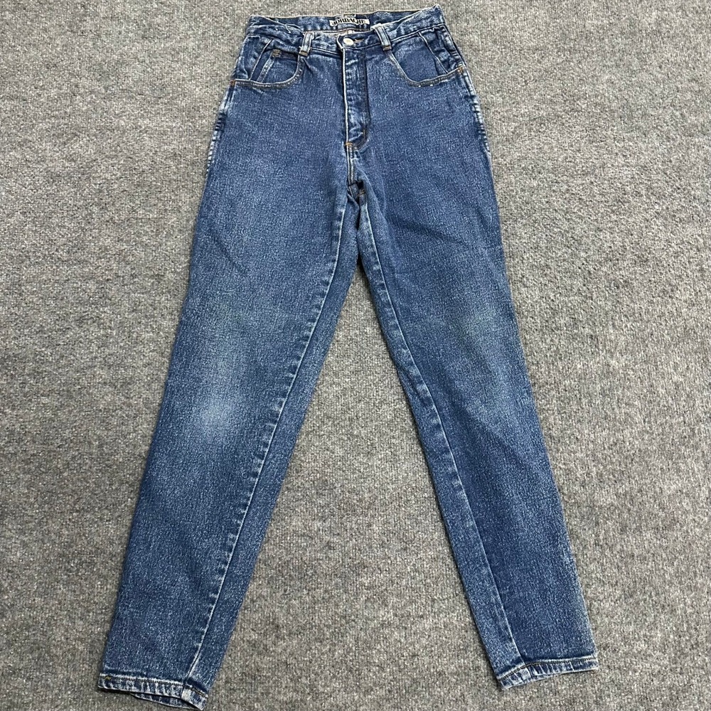 Jordache Jeans Womens Size 7/8 Blue High Rise Skinny Tapered Leg Vintage Denim